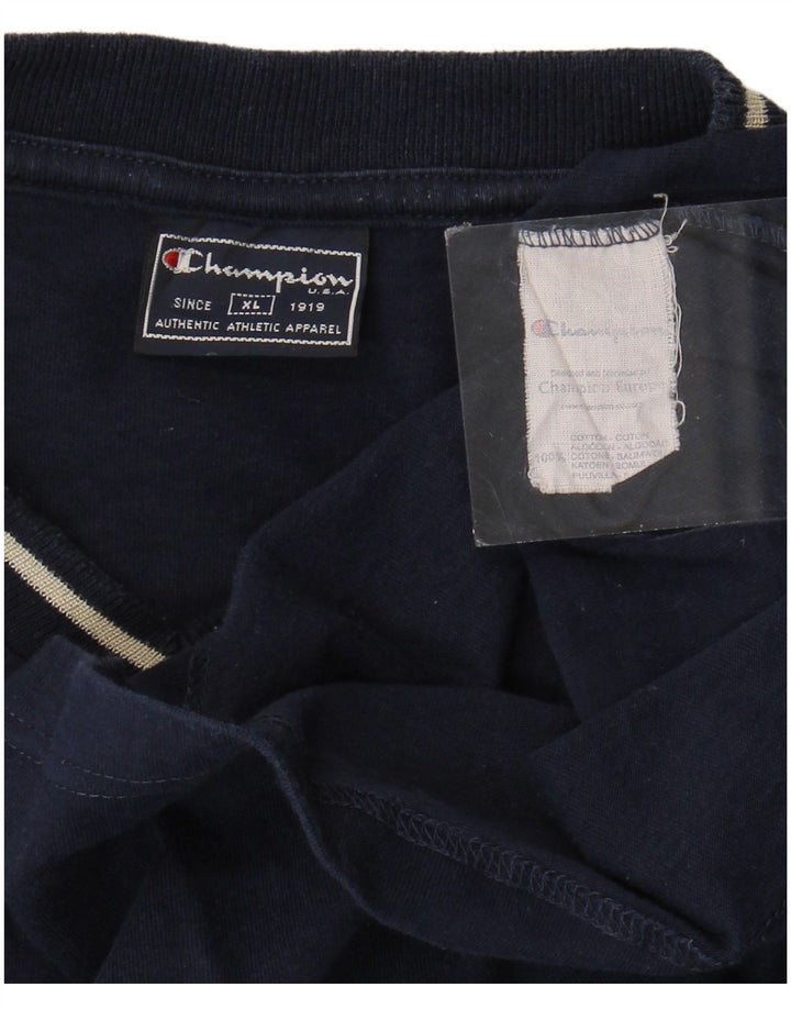 Champion Top majica kratkih rukava XL tamnoplavi pamuk