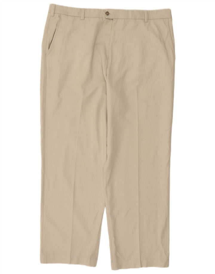 Izod muške ravne chino hlače W36 L32 prljavo bijeli poliester
