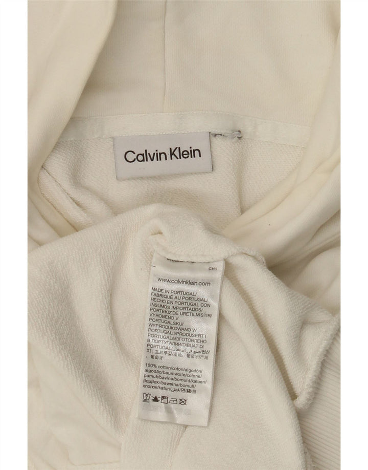 Calvin Klein muški džemper s kapuljačom s kapuljačom 3XL od bijelog pamuka