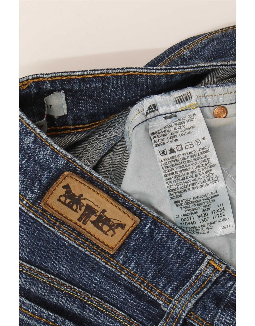 Levi's ženske 571 uske traperice W32 L28 plavi pamuk