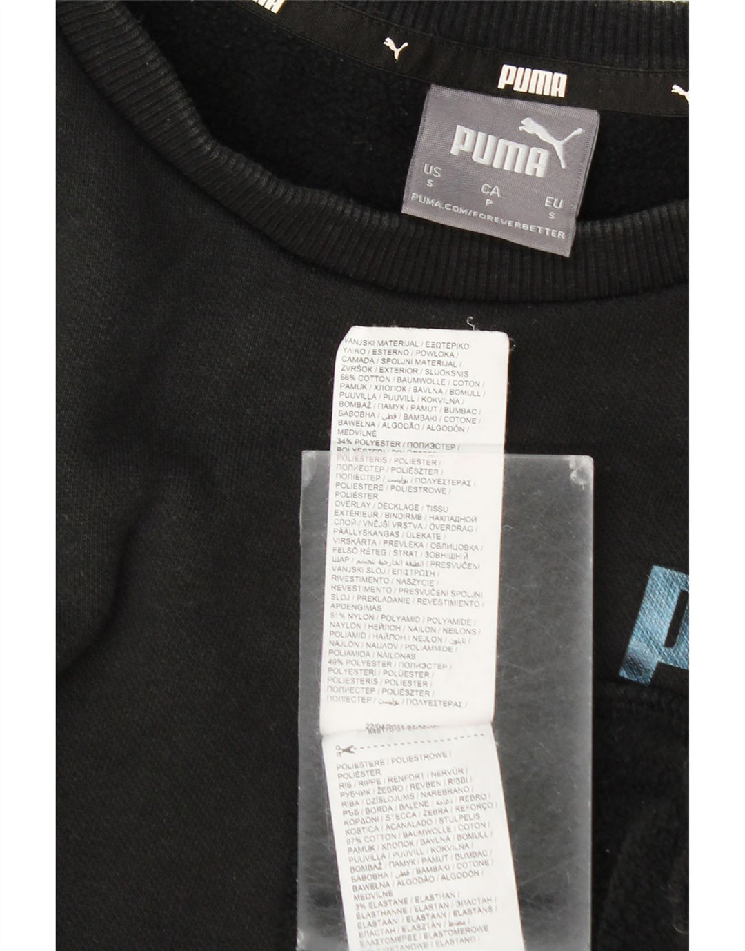 Puma muška majica s grafičkim motivima Mali crni pamuk u blokovima boja