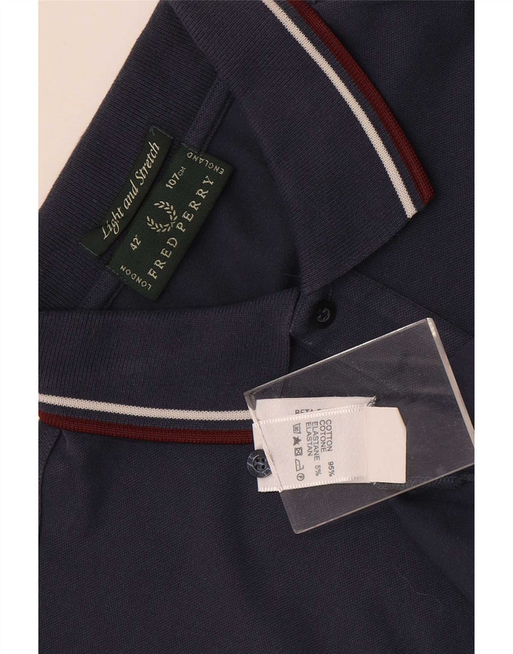 Fred Perry muška lagana i rastezljiva polo majica Srednje tamnoplavi pamuk