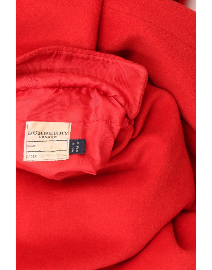 Burberry ženski kaput UK 14 Large Red Wool Classic