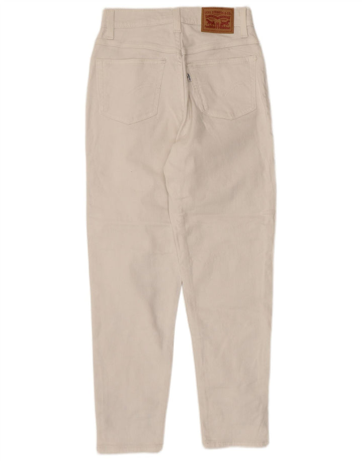 Levi's ženske Mom skraćene traperice W24 L24 od bijelog pamuka