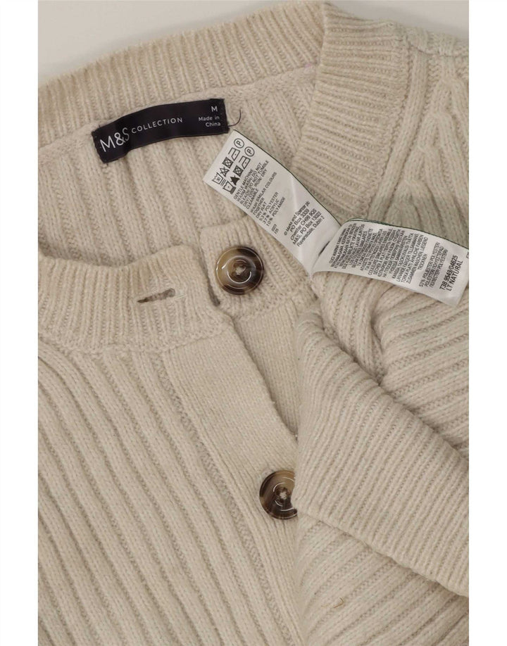 Marks & Spencer ženski kardigan pulover UK 12 srednje bijele boje od poliestera