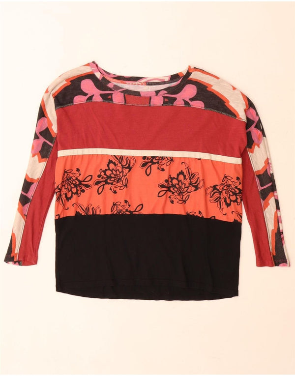 Desigual ženska majica s grafičkim motivima dugih rukava UK 10 malih raznobojnih cvjetova