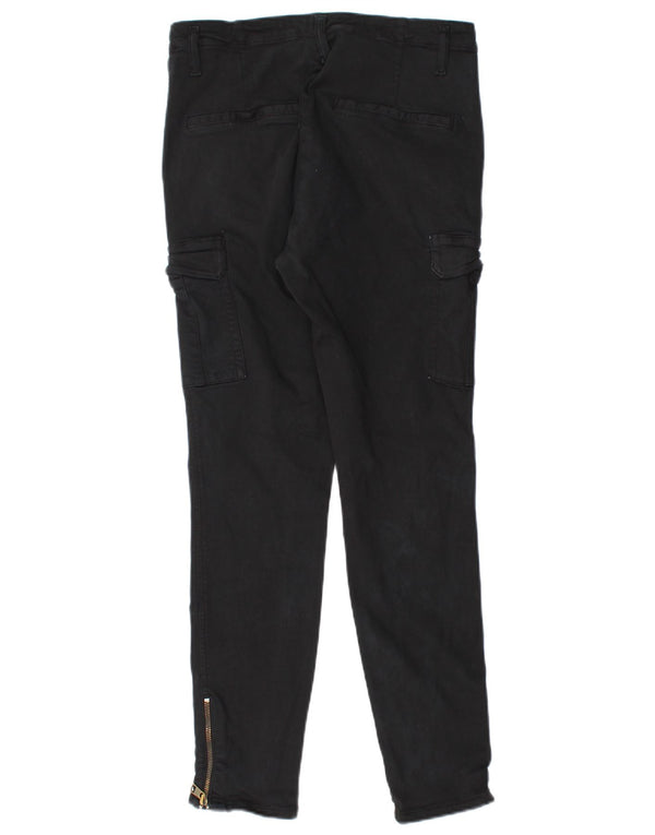 Calvin Klein Womens Slim Cargo Trousers W31 L27 Black Cotton