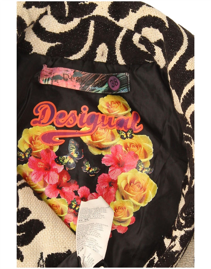Ženski kaput Desigual Rainbow Graphic EU 38 Srednje bež cvjetni