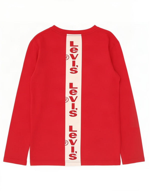 Gornja majica kratkih rukava Levi's Boys s grafičkim motivima 9-10 godina, crveni pamuk