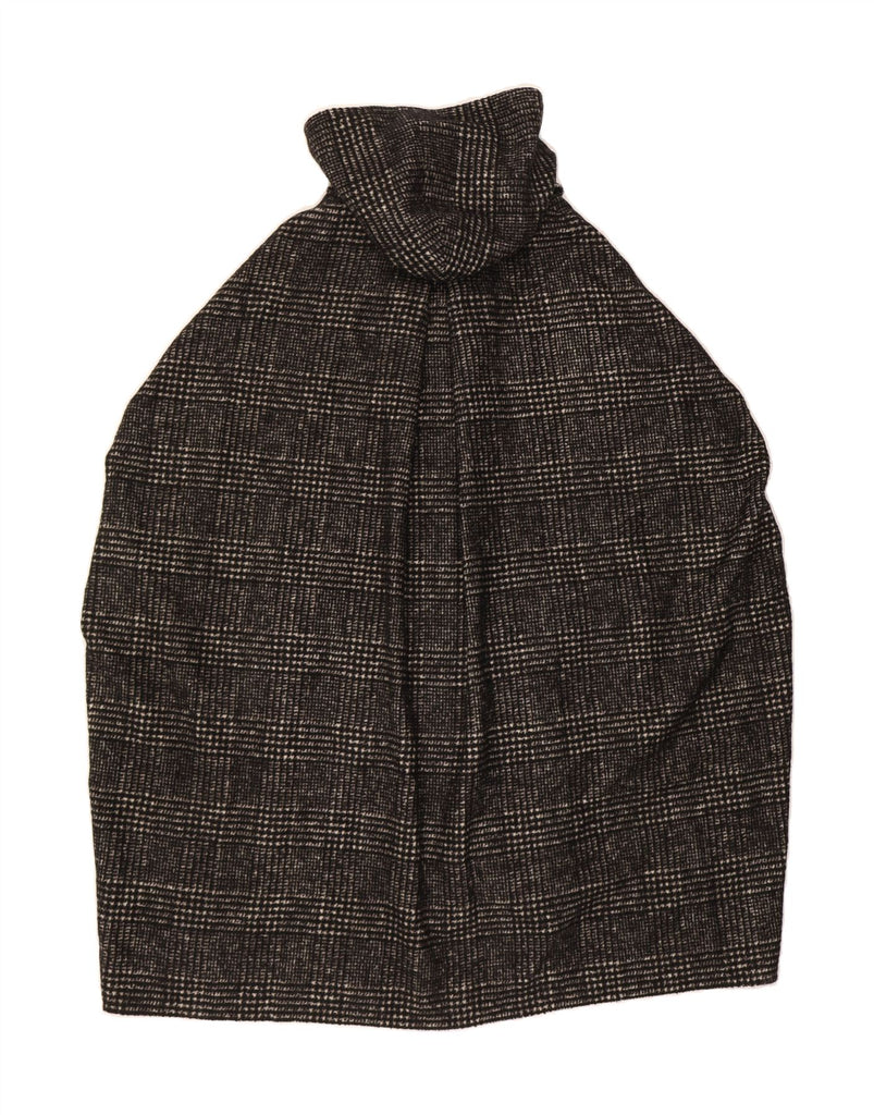 LANVIN Womens Hooded Oversized Cape Coat EU 38 Medium Grey Check Classic Vintage Lanvin and Second-Hand Lanvin from Messina Hembry 