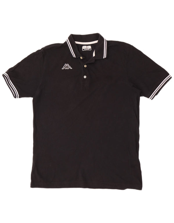 Kappa muška polo majica XL crni pamuk na pruge