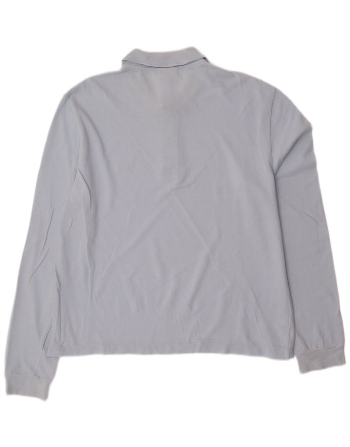 LACOSTE muška polo majica dugih rukava, veličina 4, srednje plavi pamuk