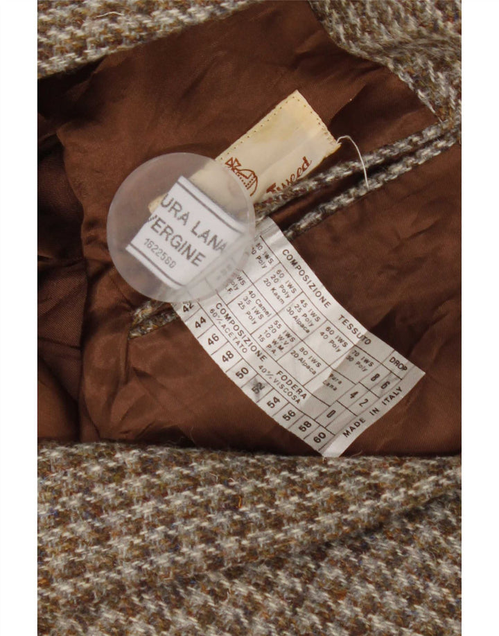 Harris Tweed Muški sako sa 2 gumba UK 42 XL Smeđa houndstooth