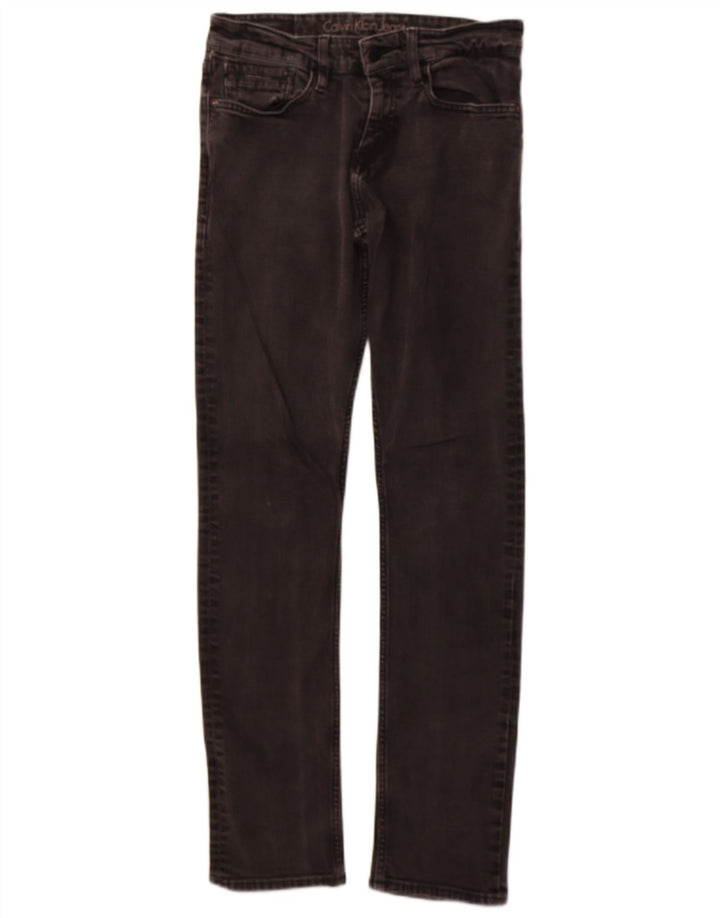 CALVIN KLEIN Womens Straight Jeans W29 L32 Black