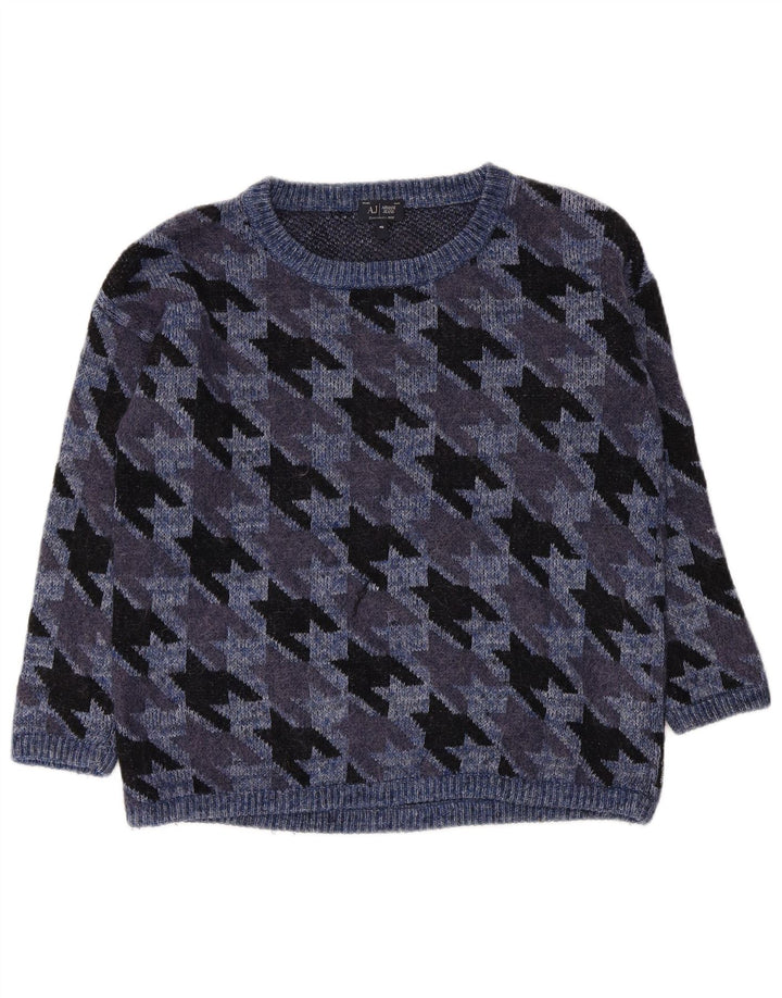 Armani Jeans ženski džemper s veznim izrezom EU 40 srednje tamnoplave boje