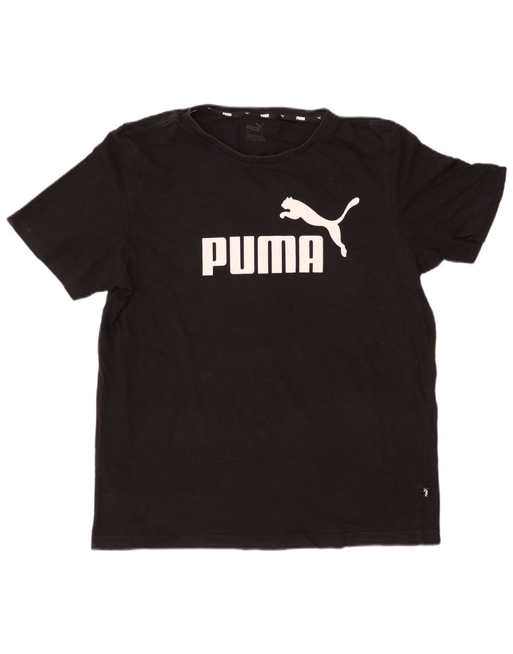 PUMA Muška velika crna majica s grafičkim motivima