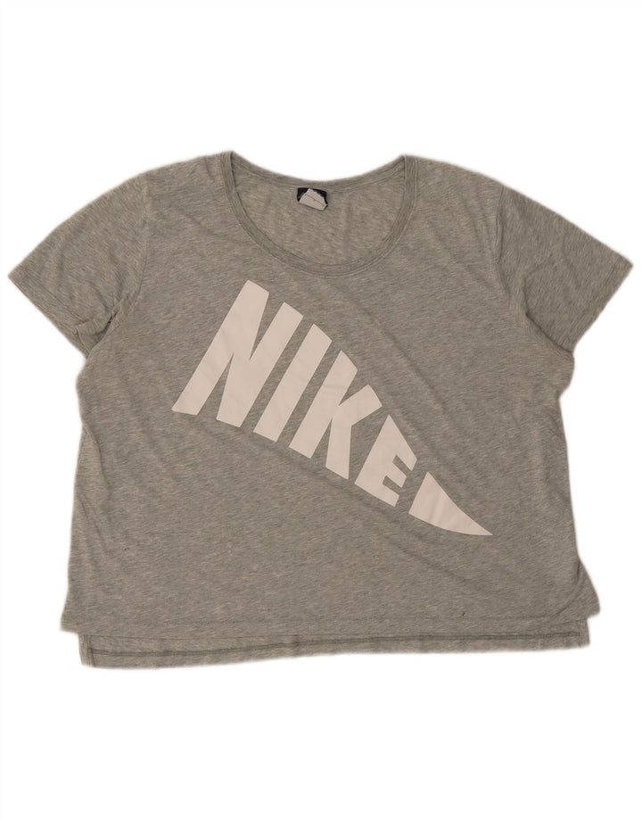 Nike ženska majica kratkih rukava prekomjernih dimenzija UK 16 Large Grey Flected