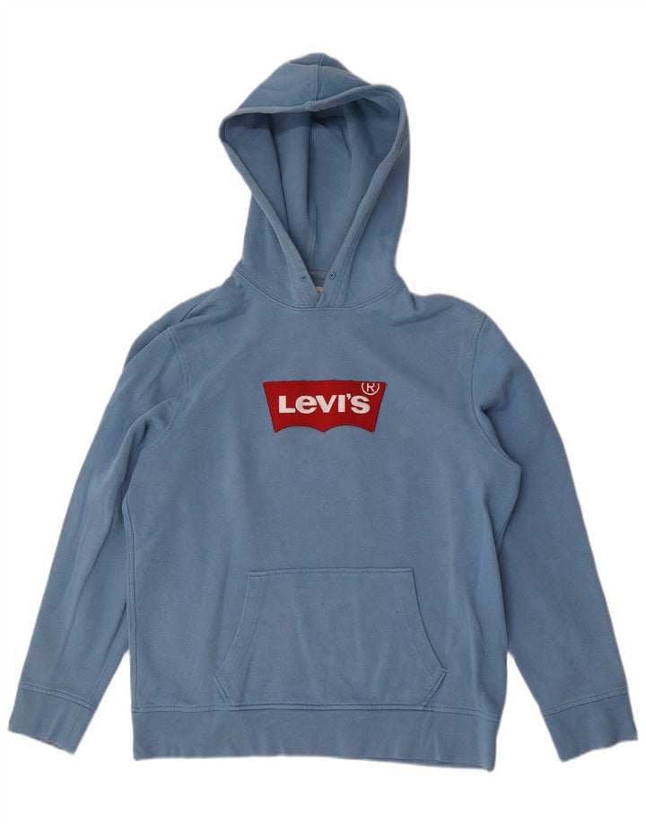 Levi's muška majica s kapuljačom s kapuljačom, veliki plavi pamuk