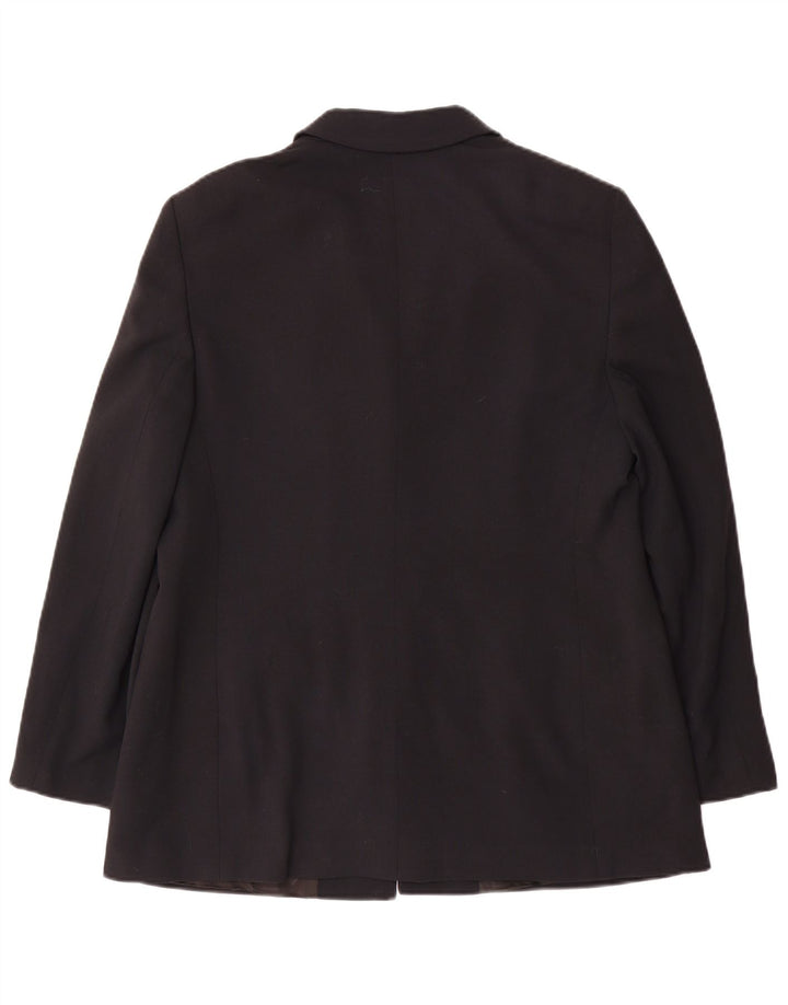 LUISA SPAGNOLI Womens Open Blazer Jacket IT 50 XL Black
