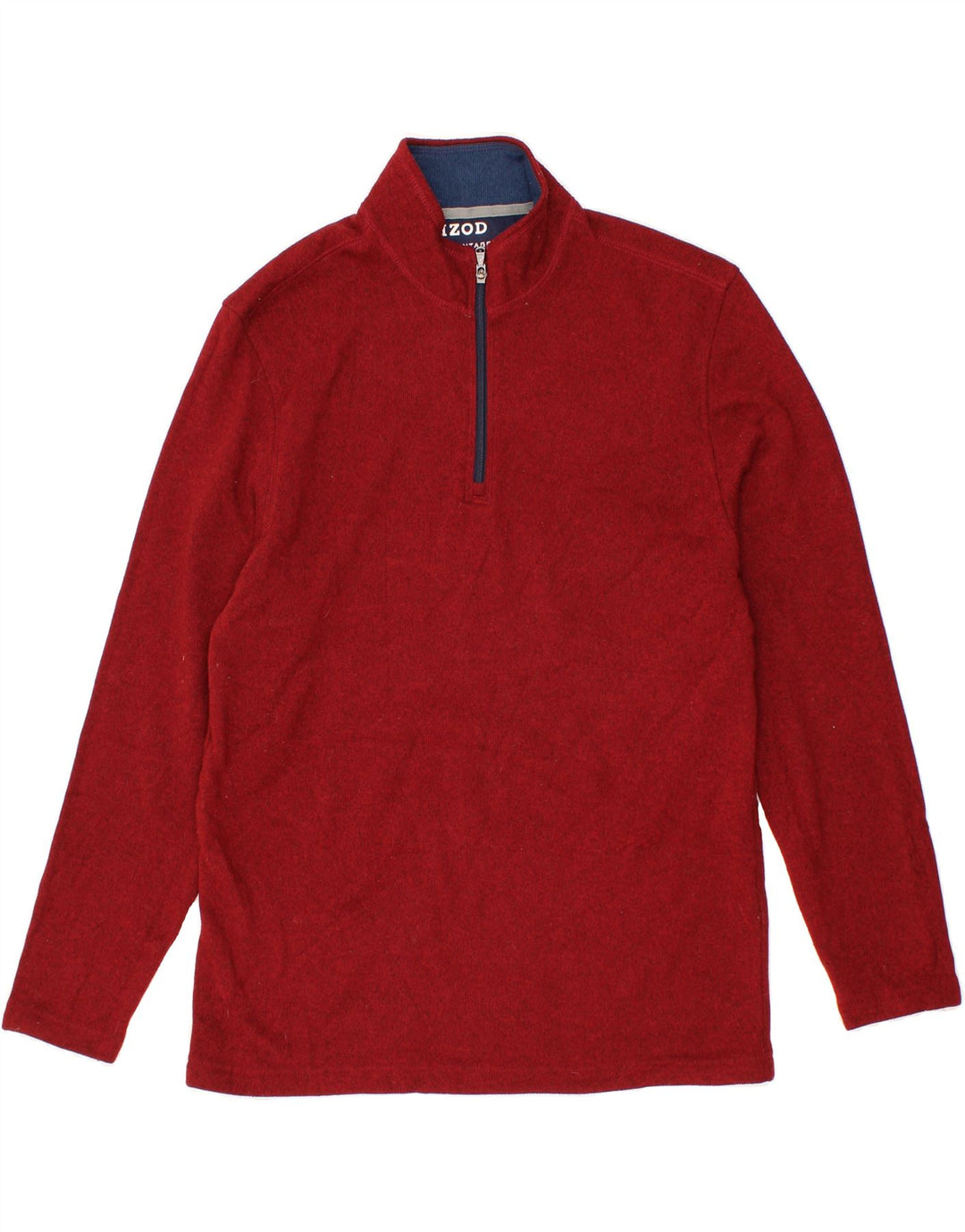 IZOD Mens Zip Neck Fleece Jumper Large Red Polyester Vintage Izod and Second-Hand Izod from Messina Hembry 