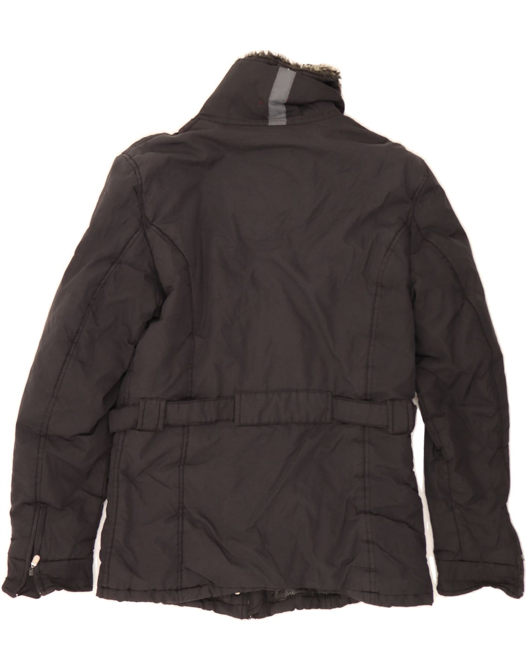 REFRIGIWEAR Womens Windbreaker Jacket UK 18 XL Black Polyester Vintage Refrigiwear and Second-Hand Refrigiwear from Messina Hembry 
