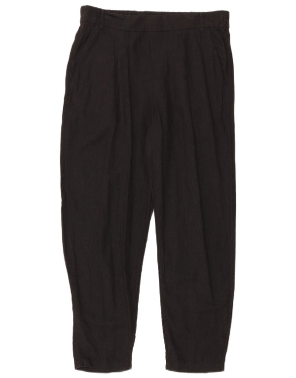 Marks & Spencer ženske uske chino hlače UK 14 Large W33 L28 Crna lanena