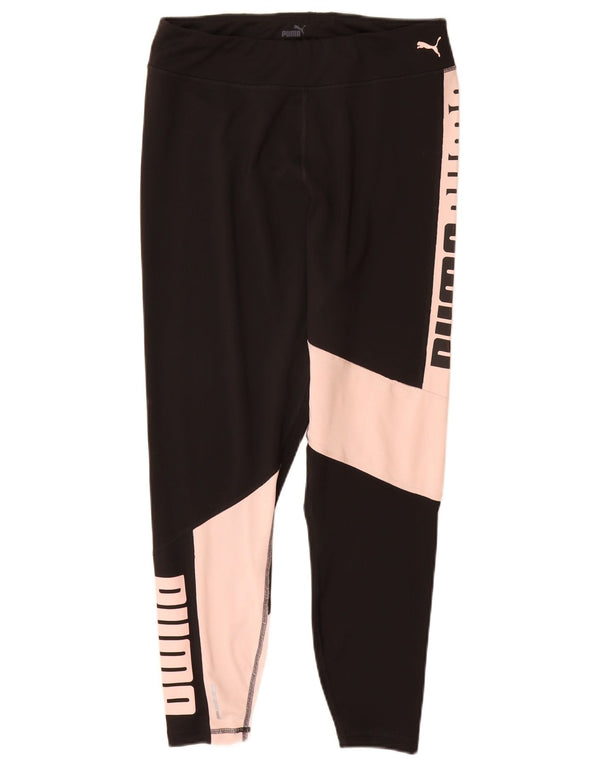 PUMA ženske kratke grafičke tajice UK 14 velike crne boje