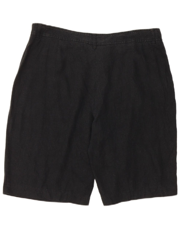 Marks & Spencer ženske ležerne kratke hlače UK 16 Large W34 crna lanena