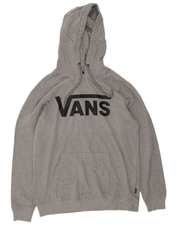 Vans muška majica s kapuljačom s kapuljačom, veliki sivi pamuk