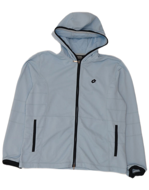 Lotto ženska gornja jakna s kapuljačom UK 14 srednje plavi poliester