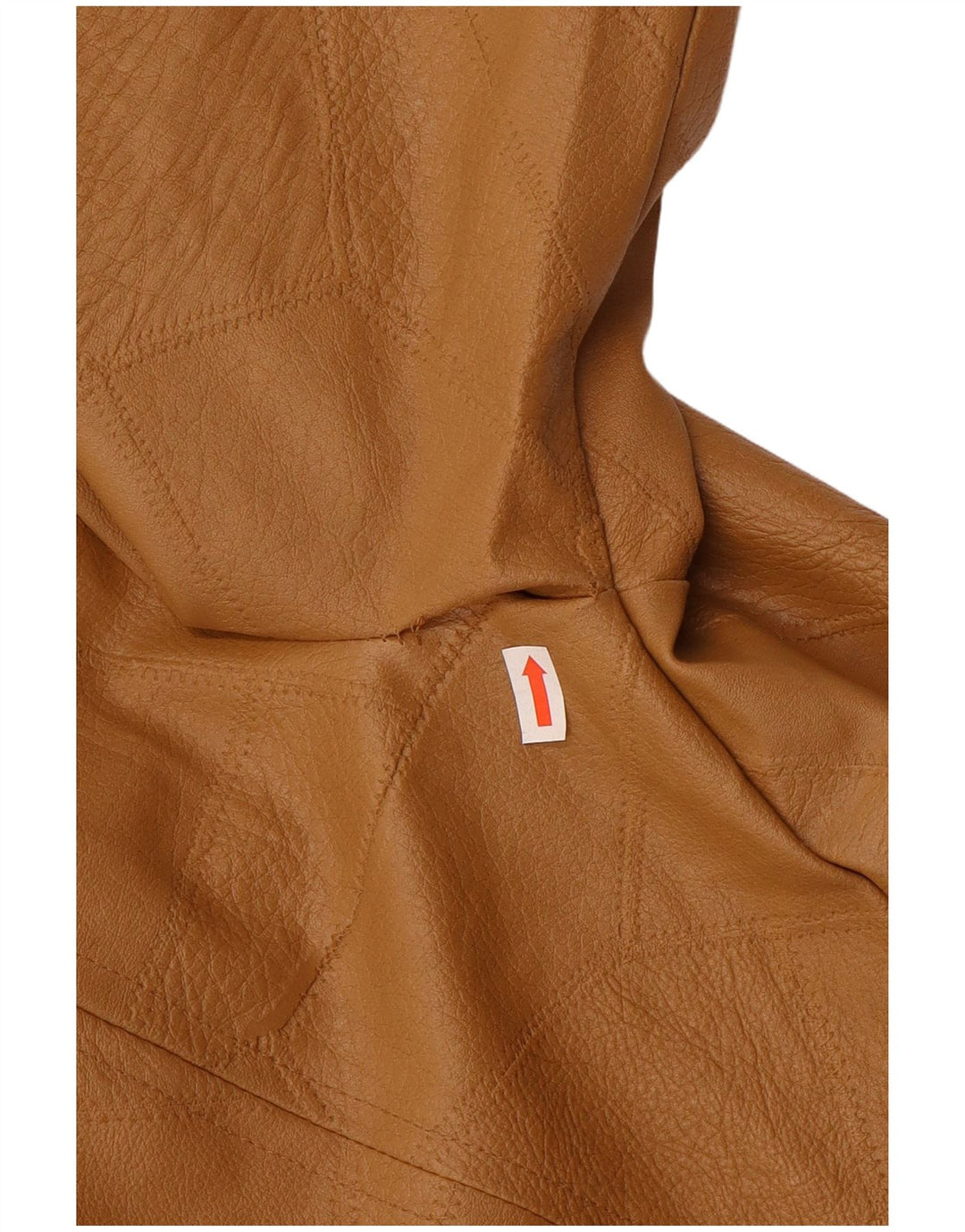 Vintage ženska jakna od umjetne kože UK 14 velika bež patchwork polivinil