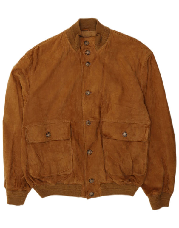 Vintage muška bomber jakna od brušene kože UK 42 XL smeđa