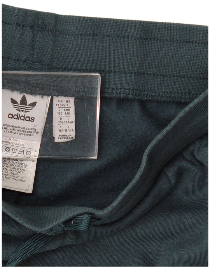 Sportske kratke hlače ADIDAS za dječake 13-14 godina, zeleni poliester