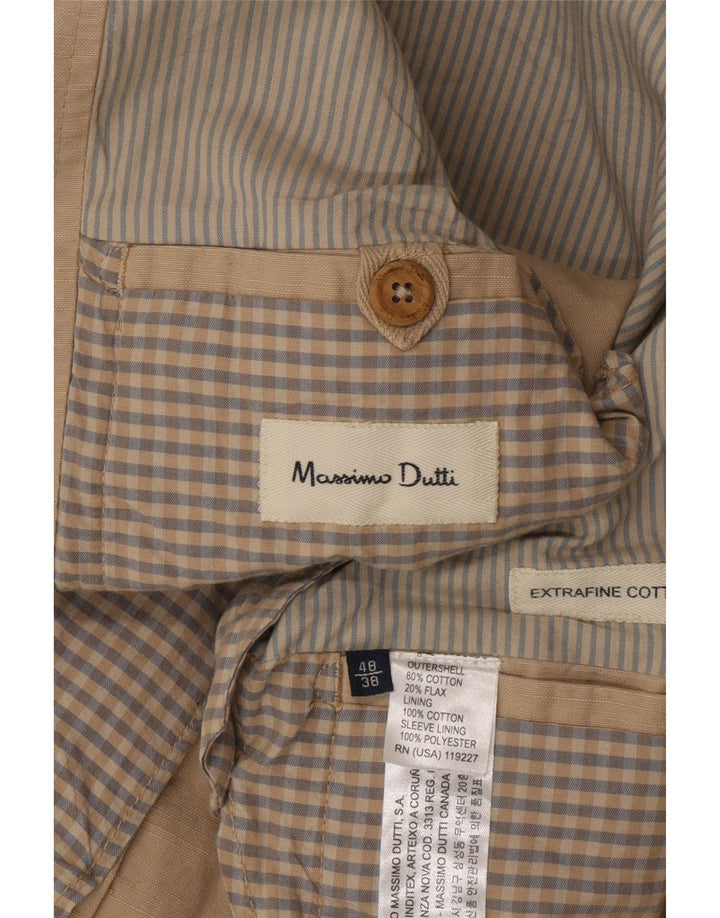 Massimo Dutti Muška jakna sa 2 gumba EU 48 srednje bež pamuk