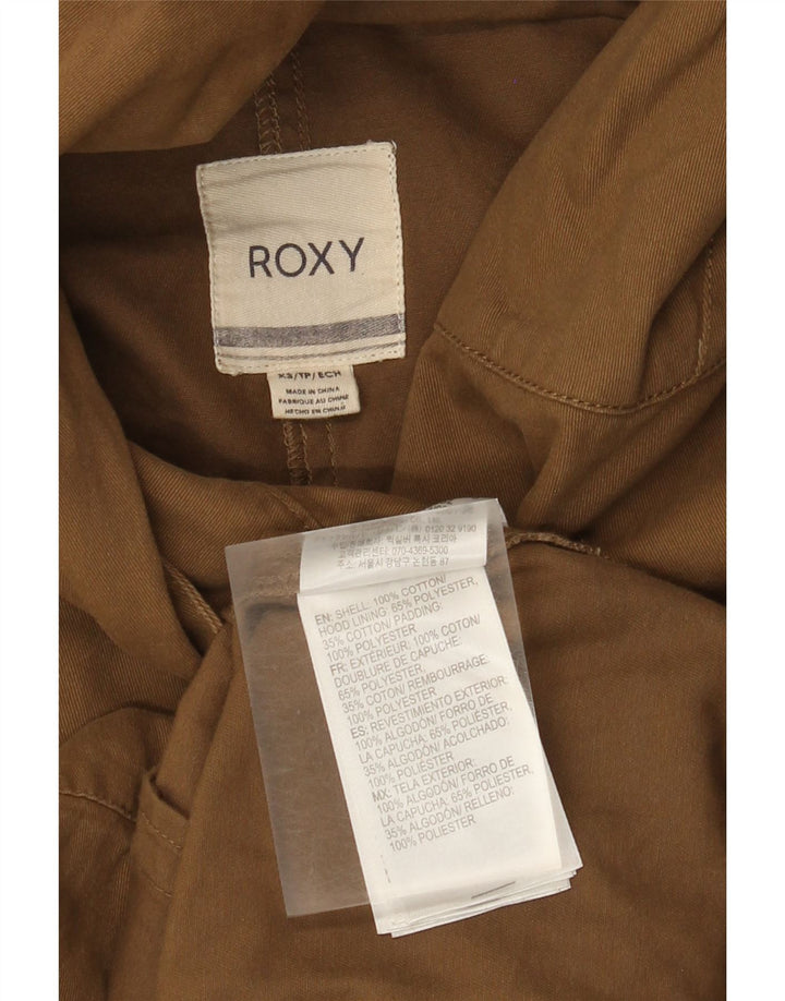 Roxy ženska velika bomber jakna s kapuljačom UK 6 XS smeđi pamuk