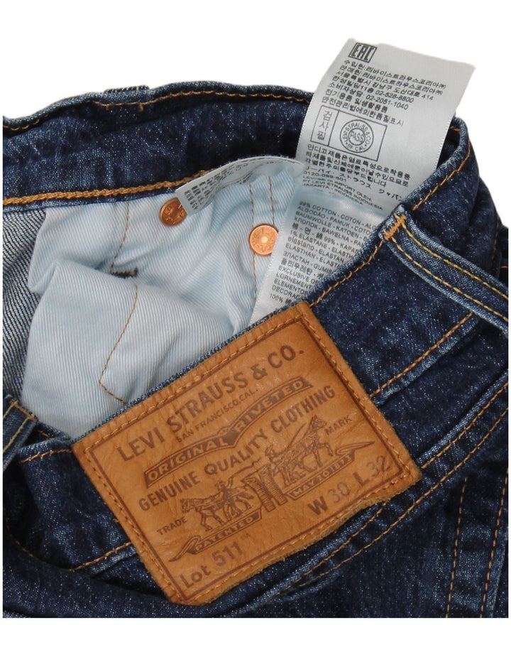 Levi's ženske 511 uske traperice W30 L32 tamnoplavi pamuk