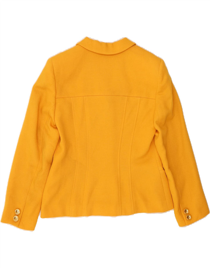 LUISA SPAGNOLI Womens Perugia 4 Button Blazer Jacket IT 46 Large Yellow Vintage Luisa Spagnoli and Second-Hand Luisa Spagnoli from Messina Hembry 