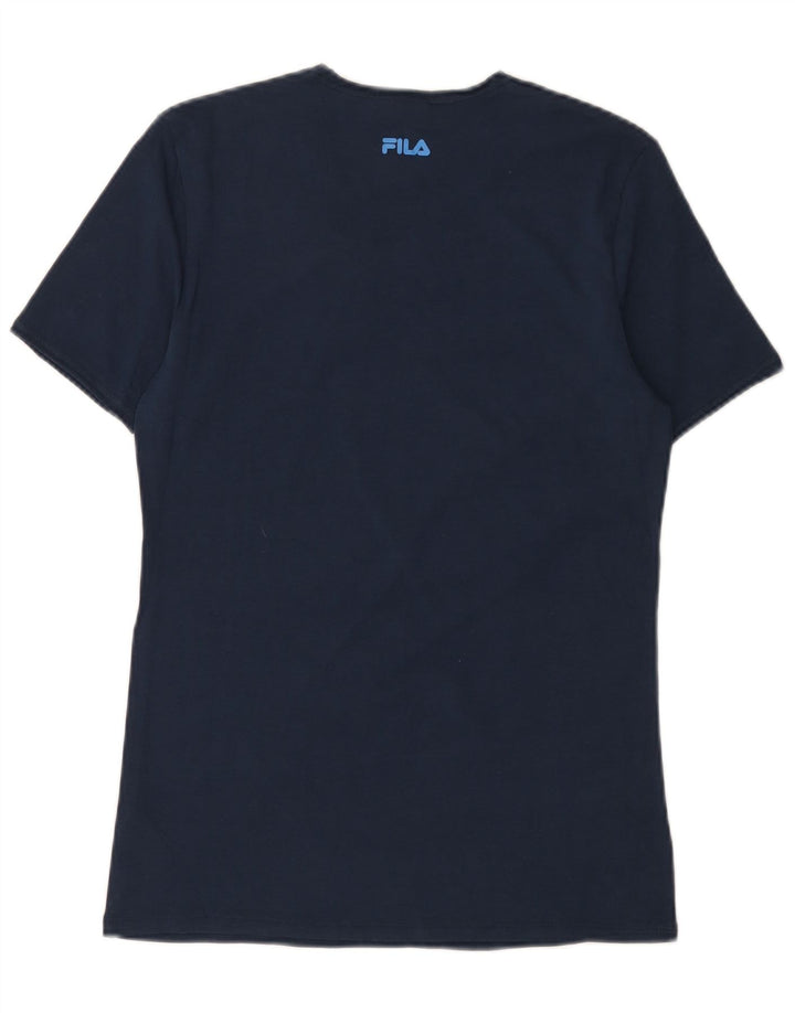 Fila Muška majica kratkih rukava Mala tamnoplava pamuk