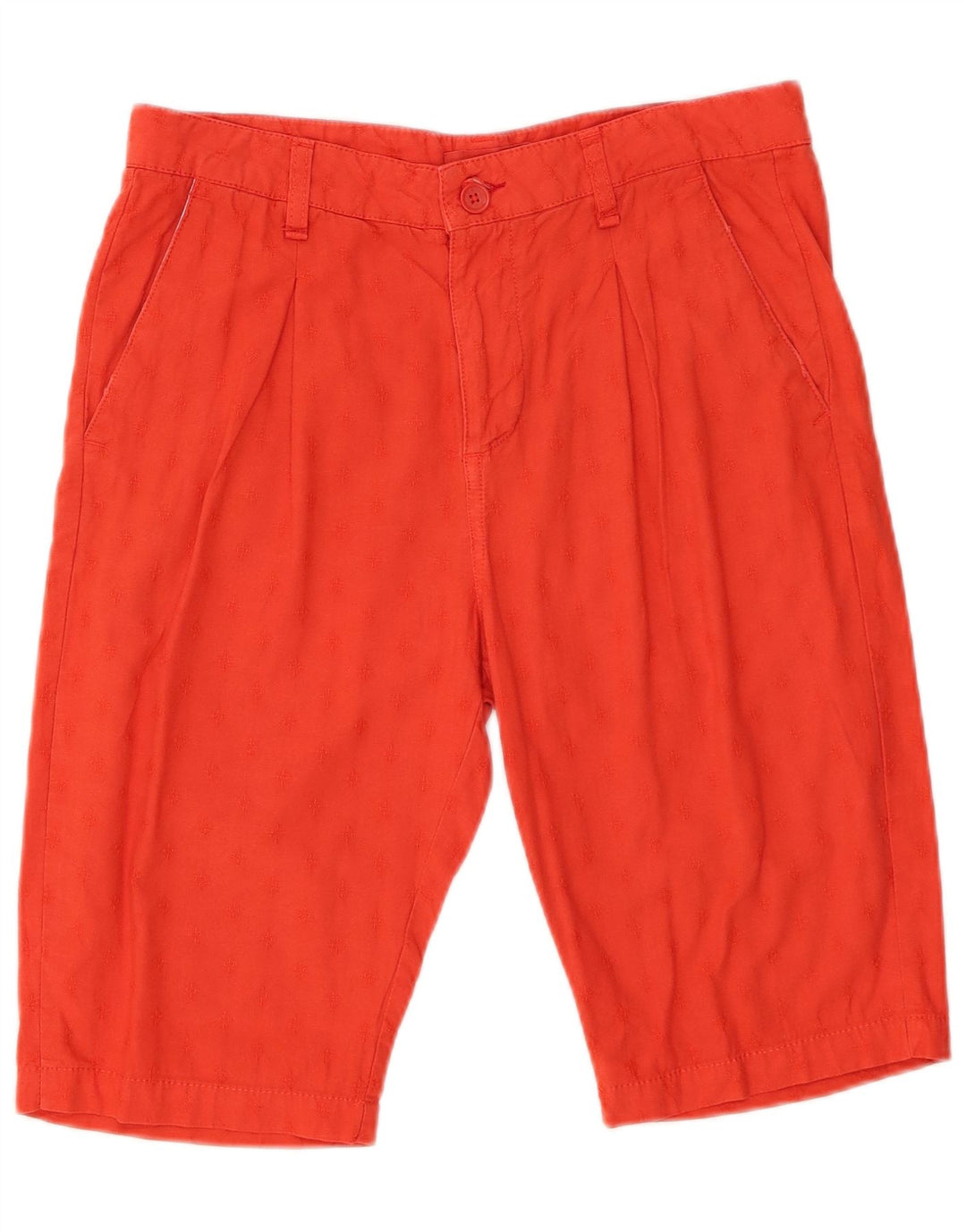 GUESS Mens Pegged Chino Shorts W30 Medium Orange Floral Polyamide