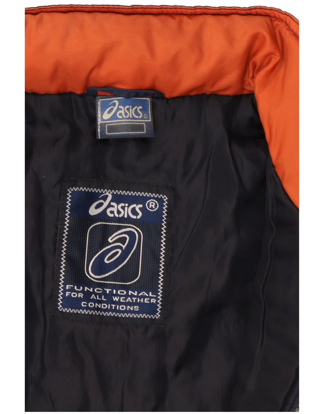 Asics muška grafička vjetrovka jakna UK 38 Medium Navy Blue Colourblock