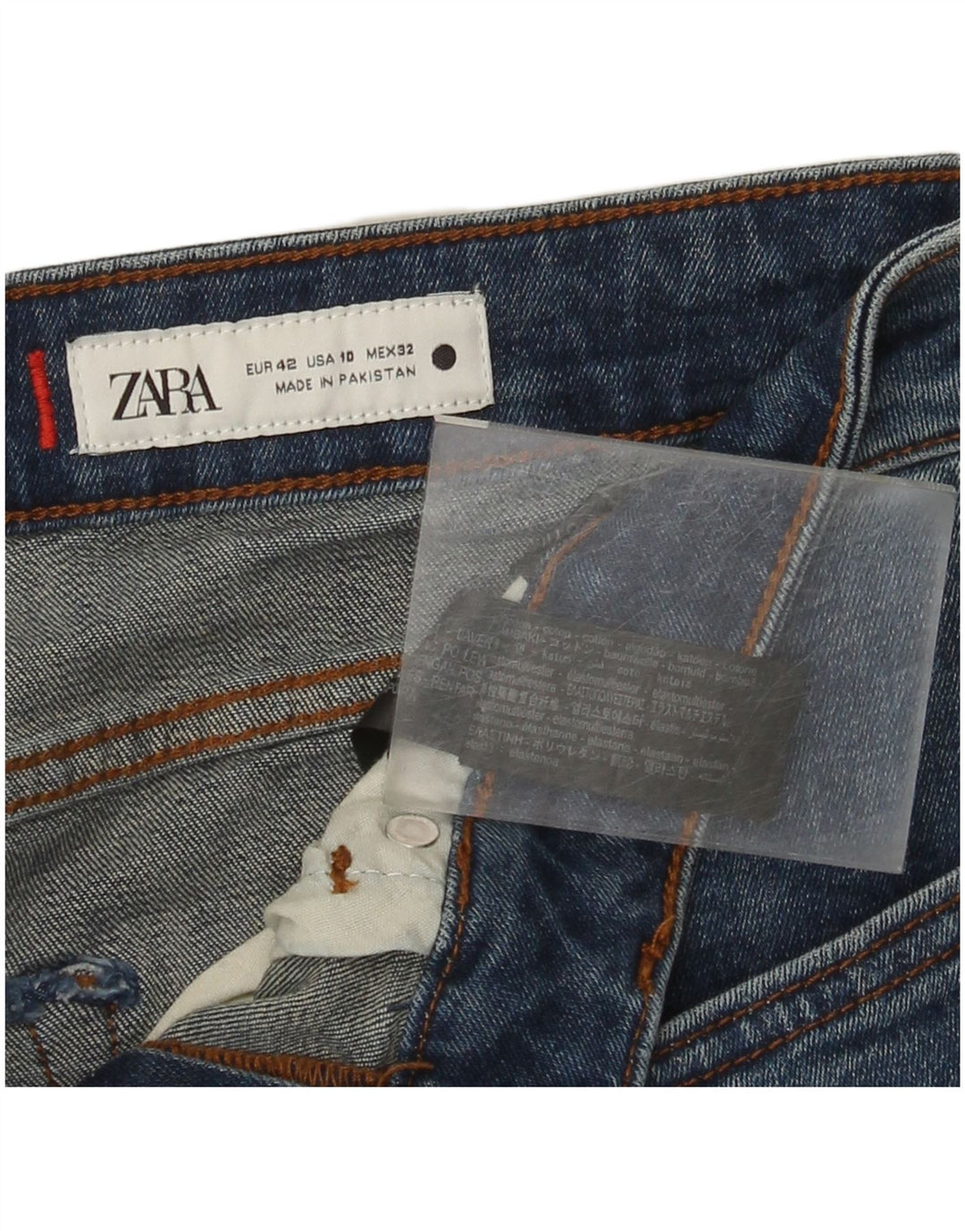 Ženske traperice Zara Bootcut EU 42 Large W32 L29 plavi pamuk