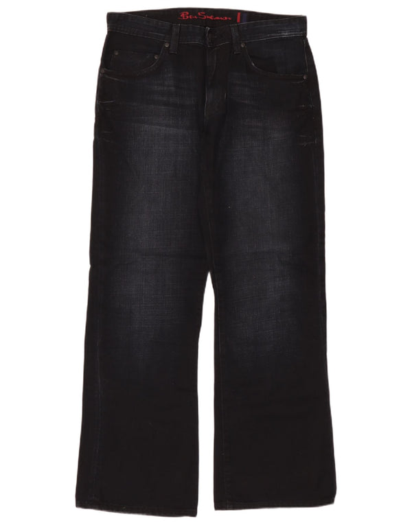 Ben Sherman muške traperice Bootcut W32 L30 tamnoplavi pamuk