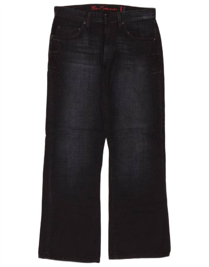 Ben Sherman muške traperice Bootcut W32 L30 tamnoplavi pamuk