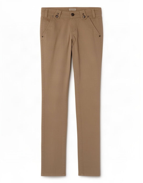 Massimo Dutti Womens Slim Jeans EU 36 XS W26 L32 Beige Cotton