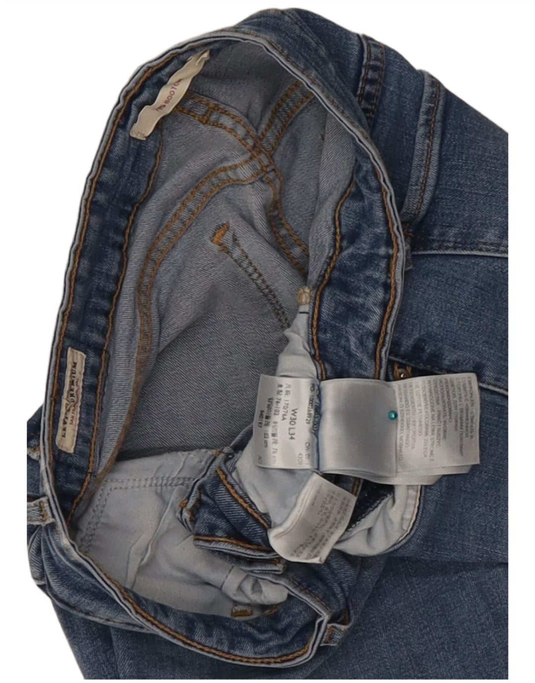 Levi's ženske 715 Bootcut traperice W30 L27 plavi pamuk