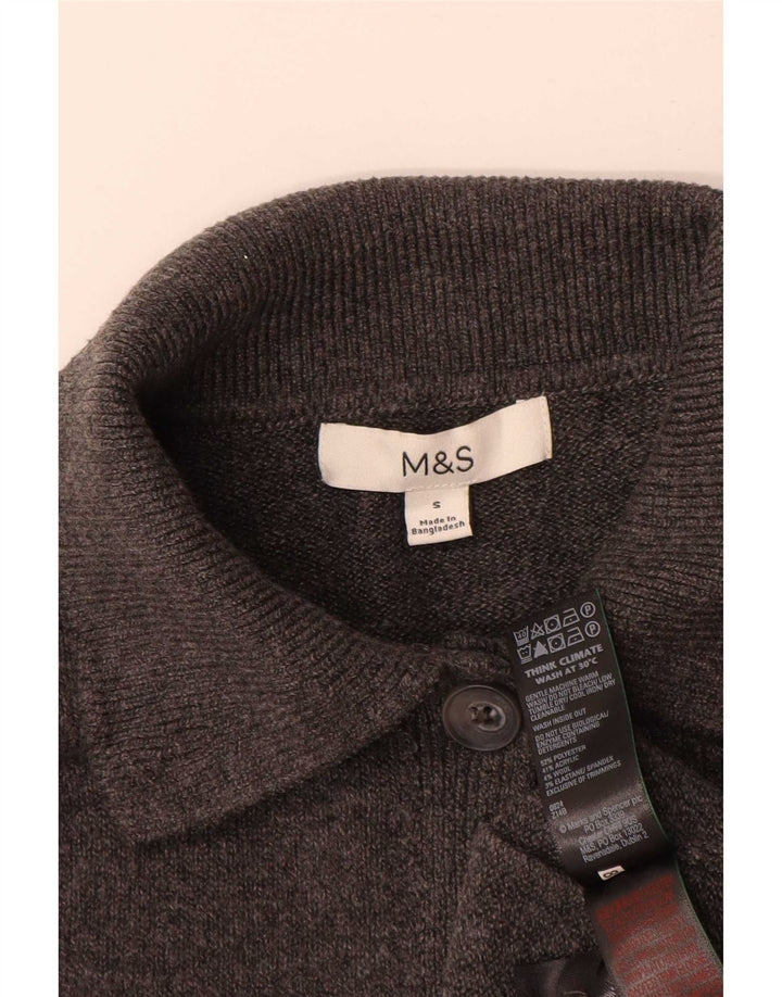 Marks & Spencer ženski kardigan pulover UK 10 Mali sivi poliester