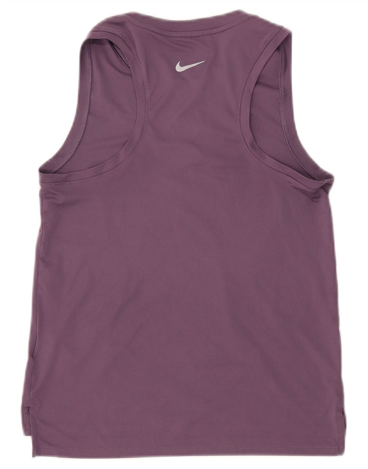 NIKE Ženski Dri Fit grafički prsluk UK 6 XS Ljubičasti poliester