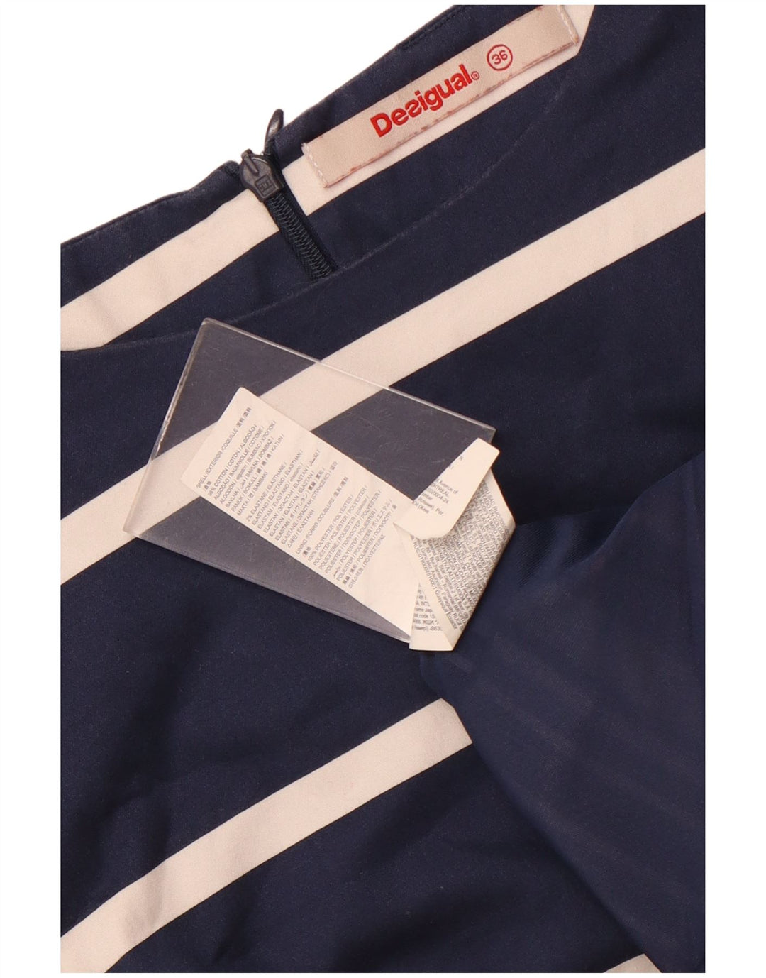 Desigual ženska plašt haljina bez rukava EU 36 Mala tamnoplava na pruge