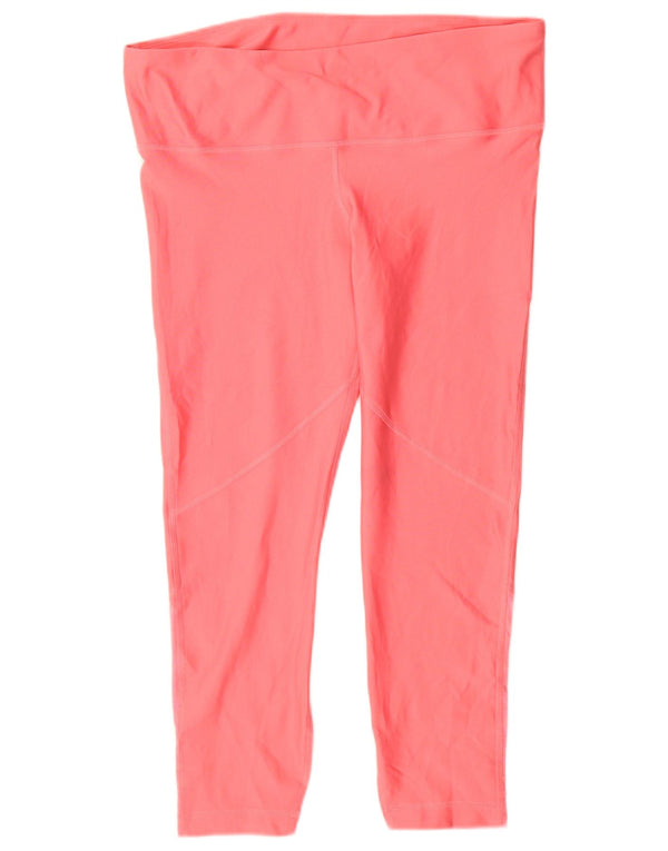 Under Armour Ženske Heat Gear Graphic Leggings UK 18 XL Ružičasti poliester