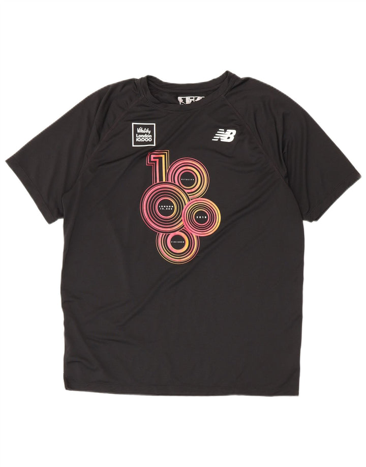 New Balance muška majica s grafičkim motivima, veliki crni poliester